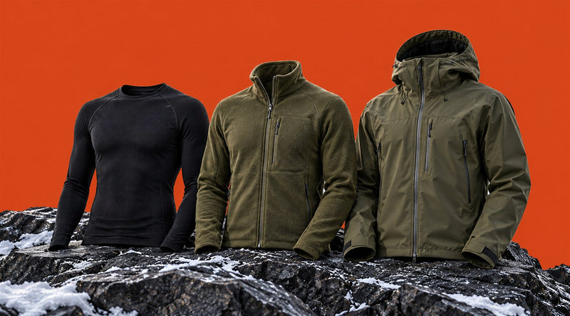 Tres capas de ropa técnica Montane para el invierno: térmica, forro polar y hardshell