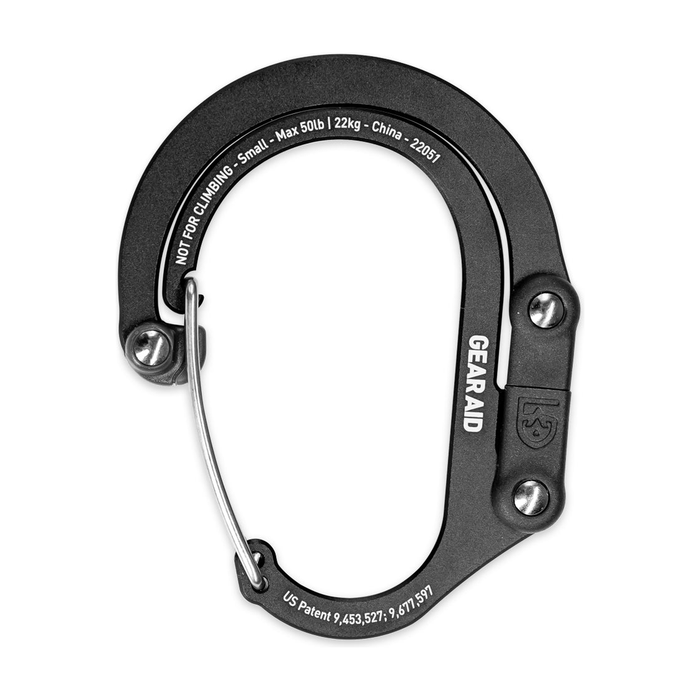 GEAR AID HEROCLIP Small (Stealth Black) sobre fondo blanco