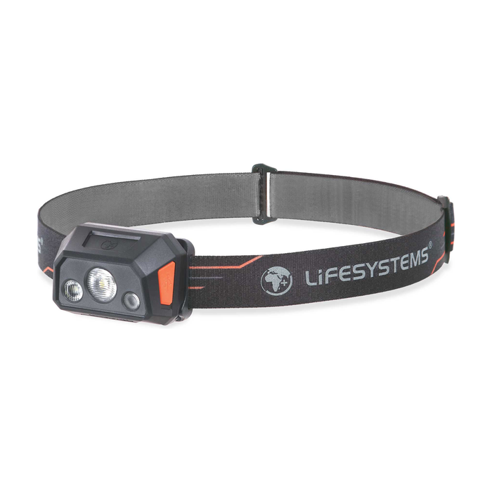 LIFESYSTEMS Intensity 300 Head Torch sobre fondo blanco