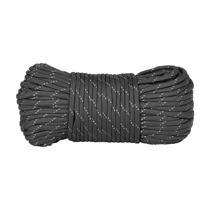 LIFESYSTEMS Paracord Reflectante 33 m (Negro) sobre fondo blanco