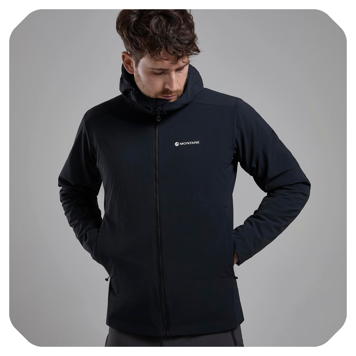 Khamsin Hooded Softshell Jacket (Negro)