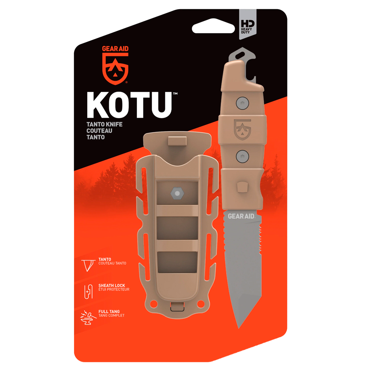 Cuchillo KOTU™ Tanto Survival Knife (Coyote Brown)