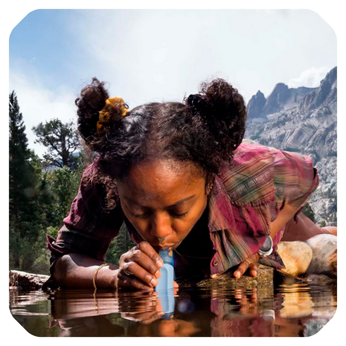 LifeStraw Peak Series Straw – Pajita Filtro de Agua (Negro)
