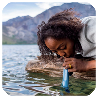 LifeStraw Peak Series Straw – Pajita Filtro de Agua (Negro)
