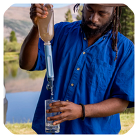 LifeStraw Peak Series Straw – Pajita Filtro de Agua (Negro)
