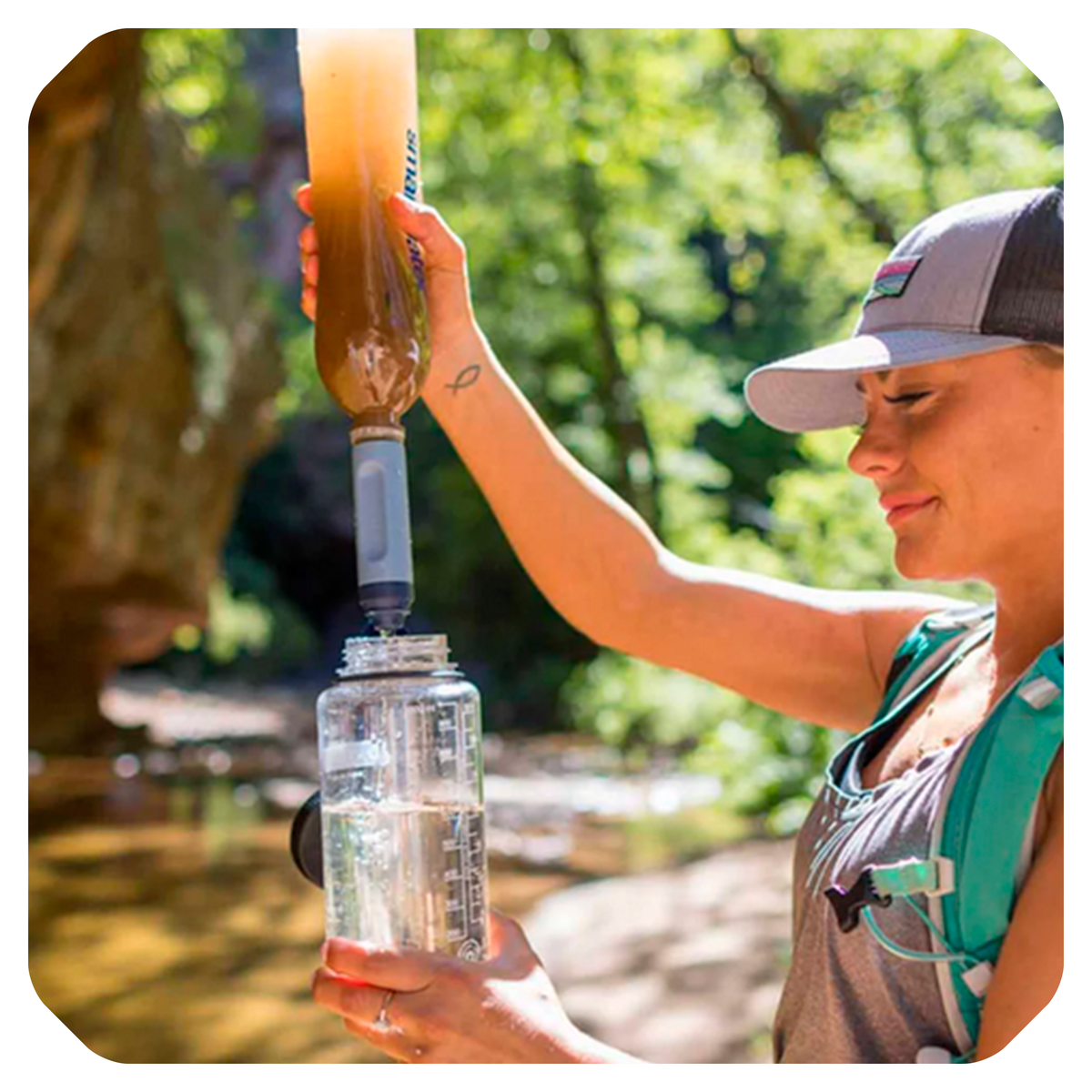 LifeStraw Peak Series Solo – Filtro de Agua Ultraligero (Azul)