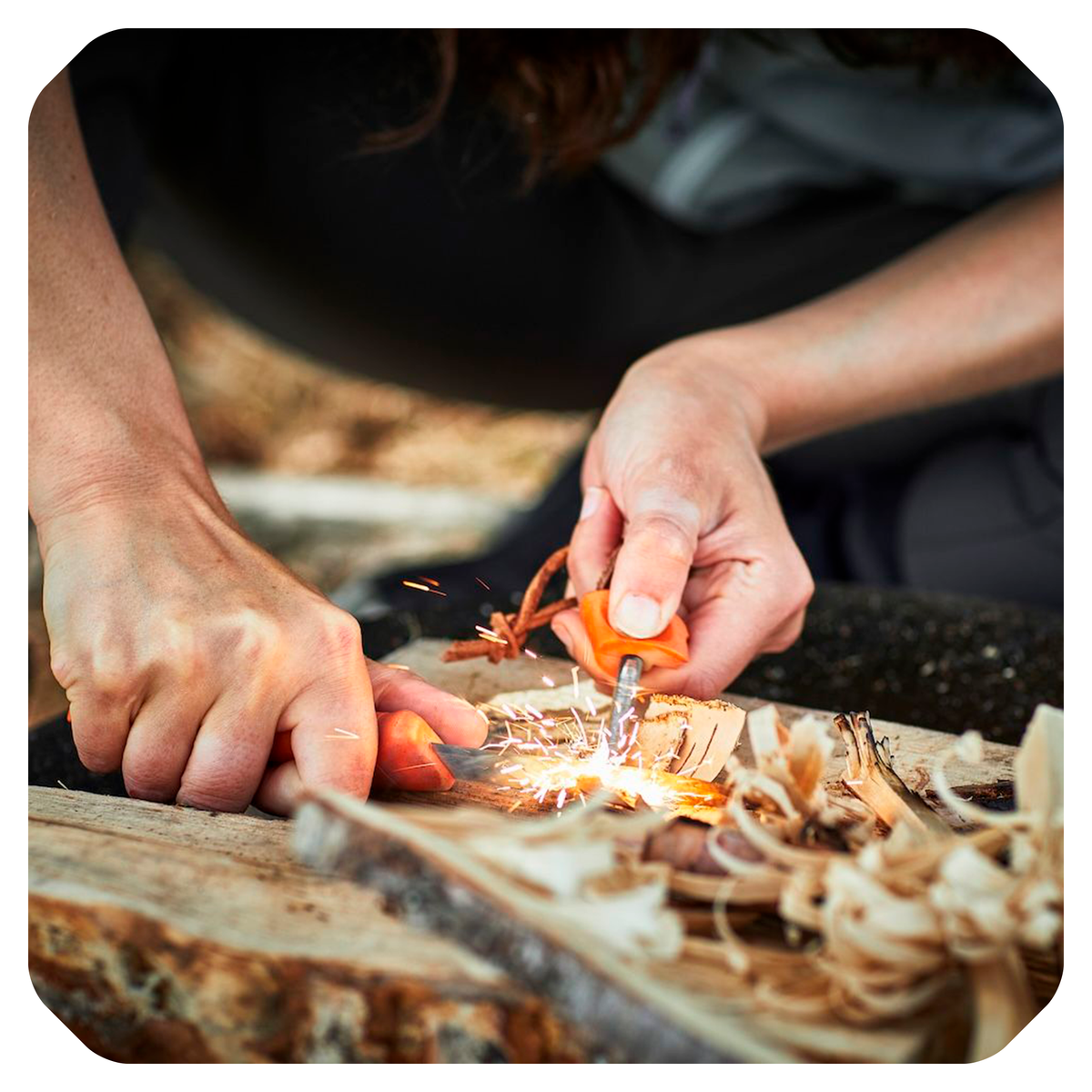 Cuchillo Swedish FireKnife Bio - Biopolímero (Verde)