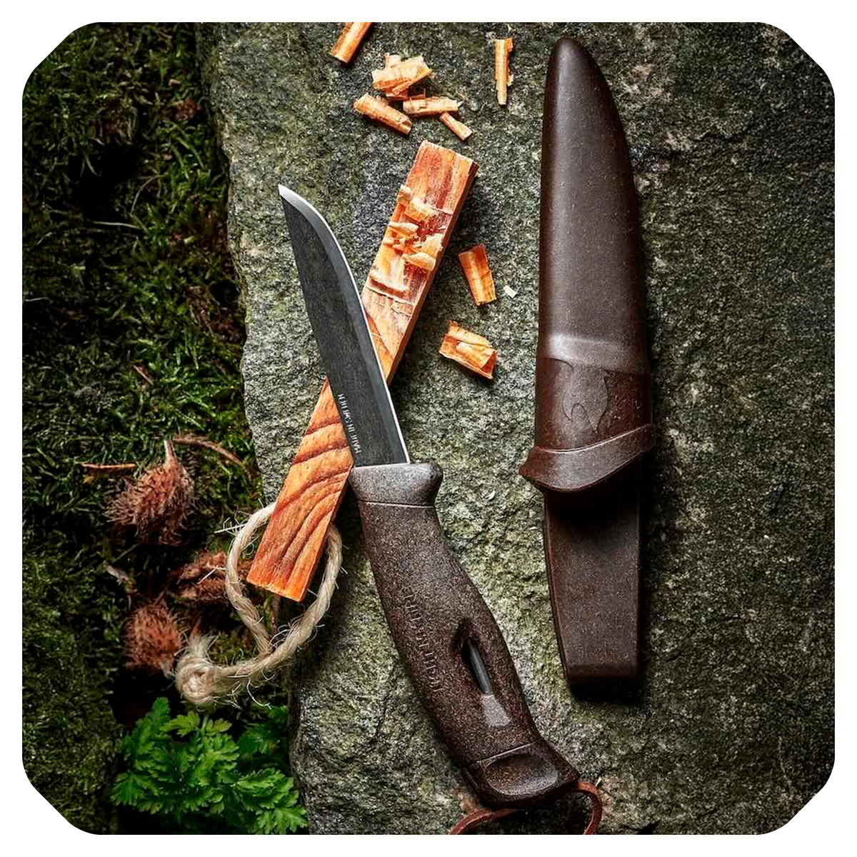 Cuchillo Swedish FireKnife Bio - Biopolímero (Verde)