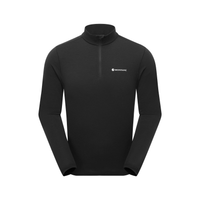 Malli Long Sleeve Zip Merino T-Shirt (Negro)