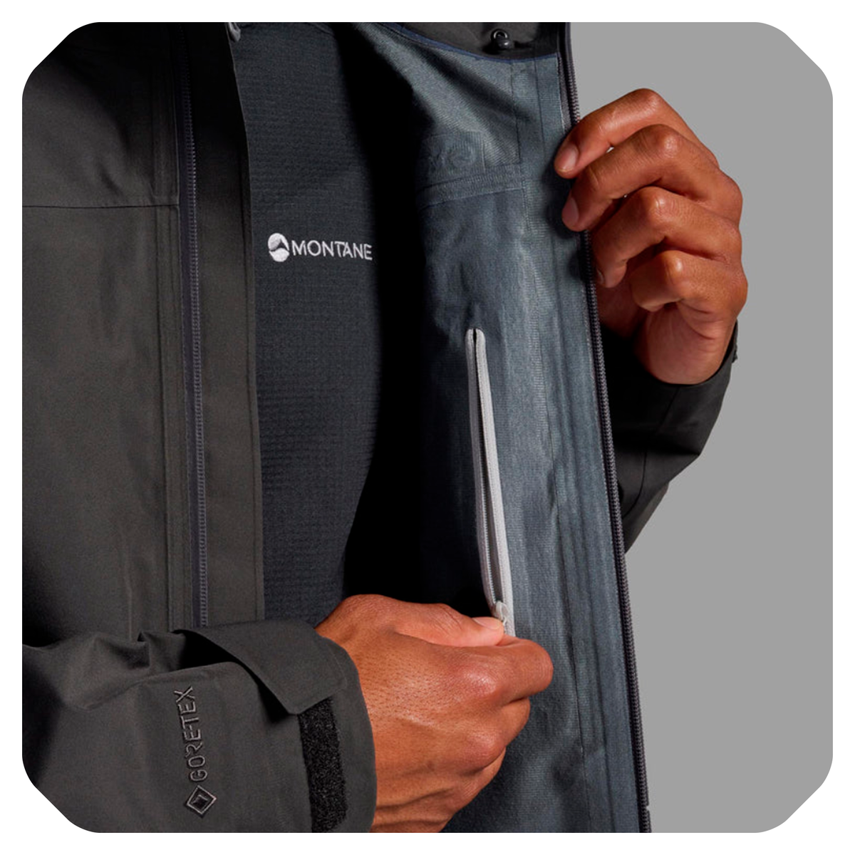 Montane Spirit Long Waterproof Jacket – Gore-Tex (Midnight Grey)