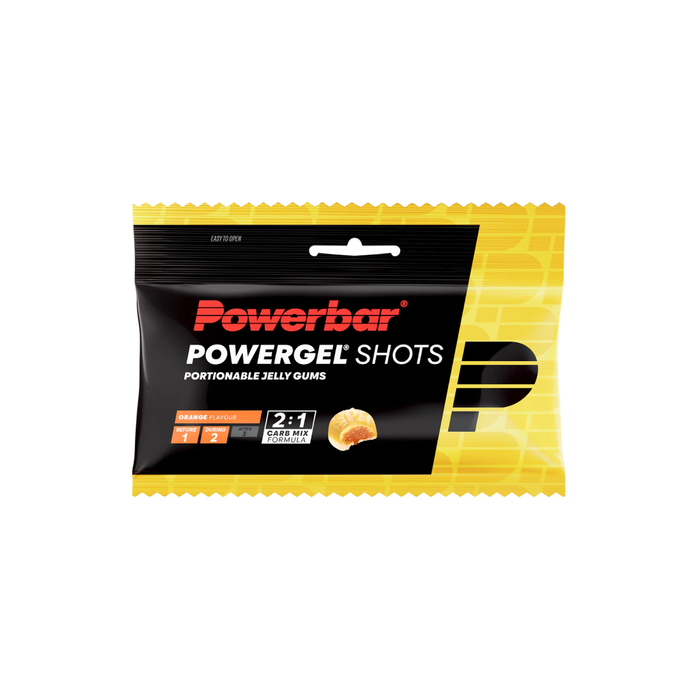 PowerGel Shots - Gominolas energéticas altas en carbohidratos - (Sabor Naranja) 60g