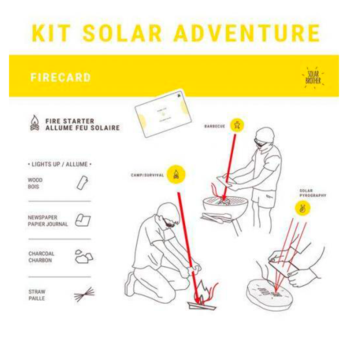 Solar Brother Adventure Kit – Encendedor Solar + Espejo de Señalización