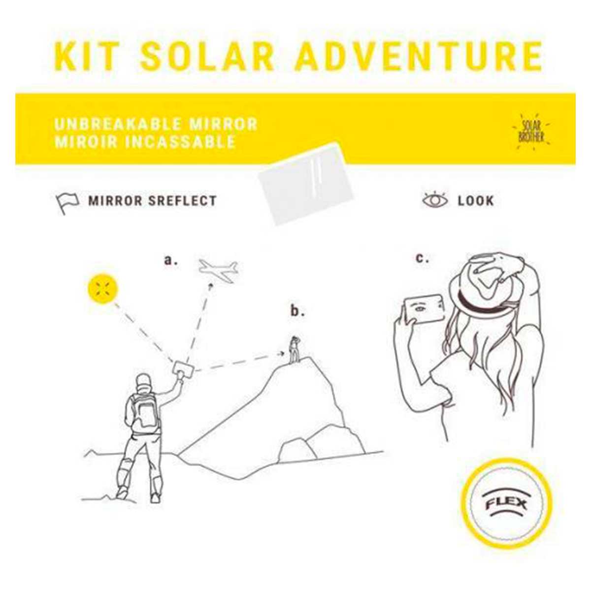 Solar Brother Adventure Kit – Encendedor Solar + Espejo de Señalización
