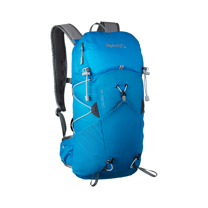 Mochila Lizard 20L azul, vista lateral