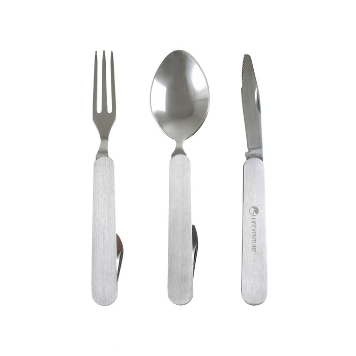 Cubiertos plegables Lifeventure de acero inoxidable