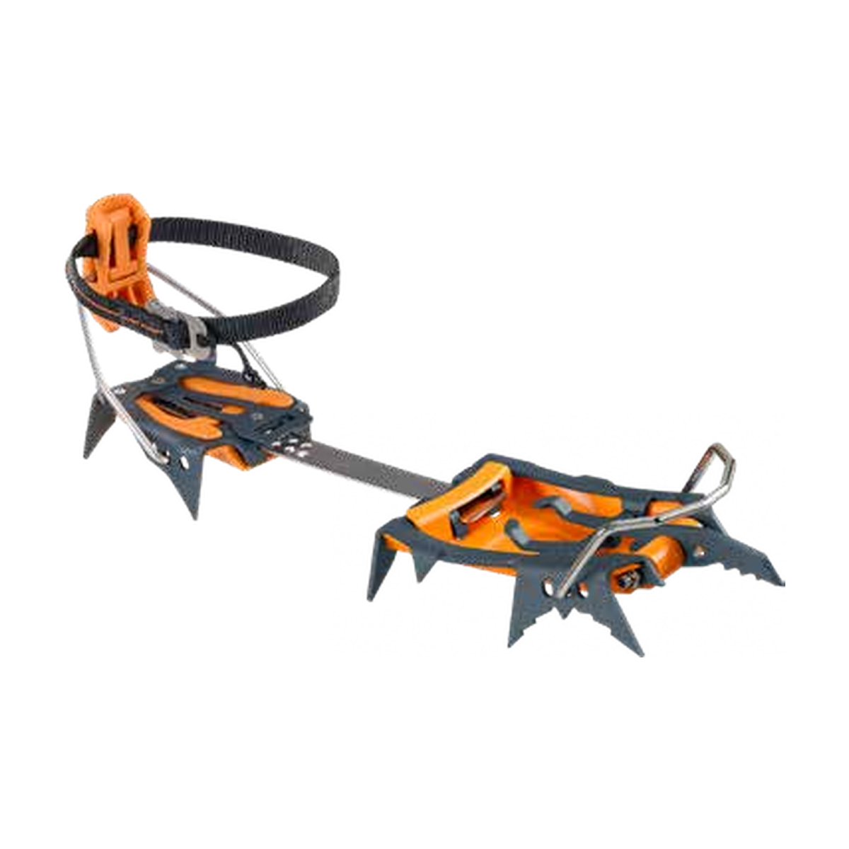 Crampones SKYLOTEC Dagger en configuración bipunta sobre fondo blanco