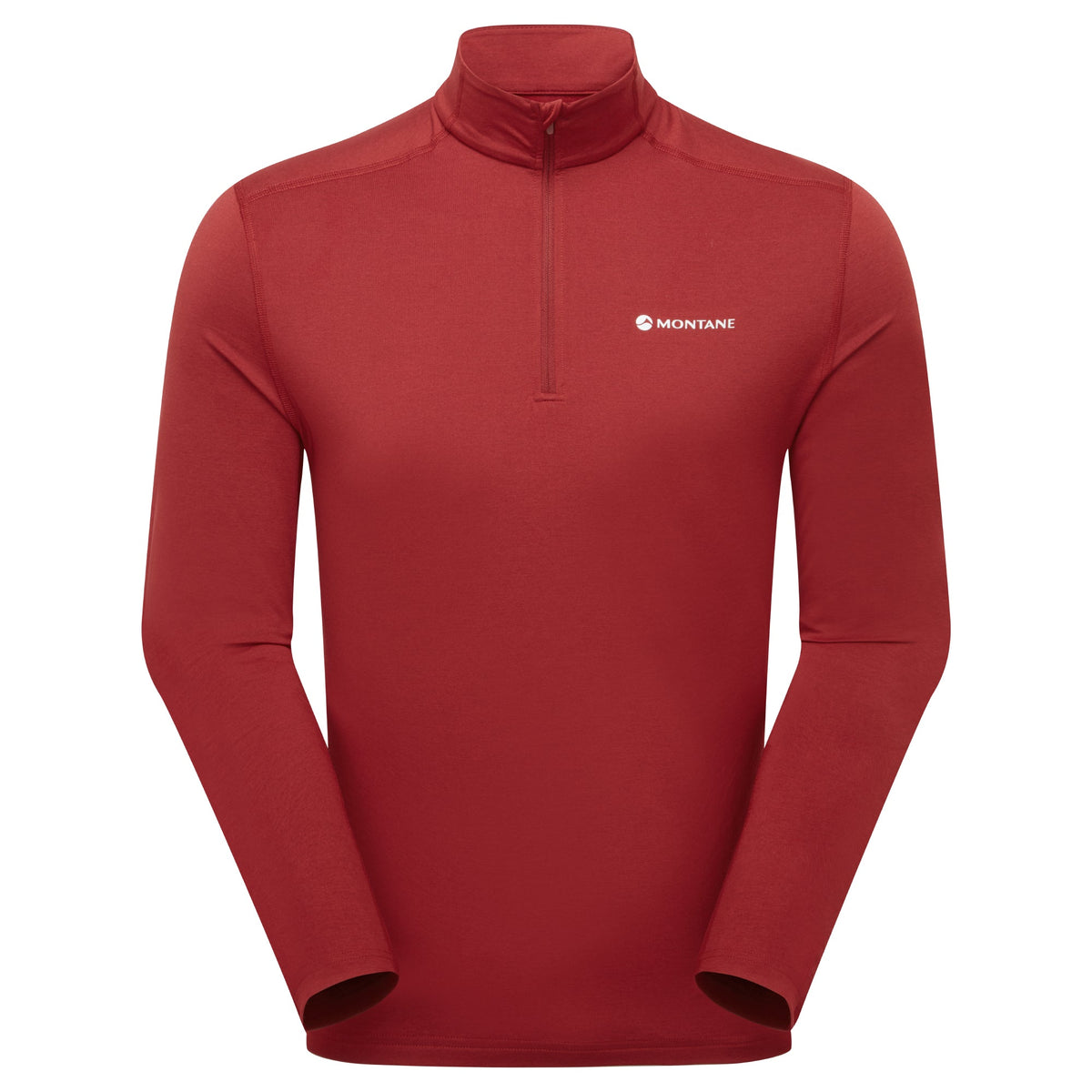 Camiseta térmica Montane Dart XT Zip Neck para hombre en Dark Maple, vista principal