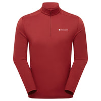 Camiseta térmica Montane Dart XT Zip Neck para hombre en Dark Maple, vista principal