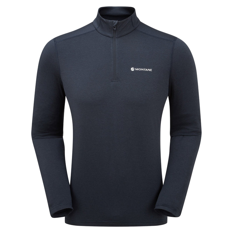 Camiseta térmica Montane Dart XT Zip Neck para hombre en Eclipse Blue, vista principal