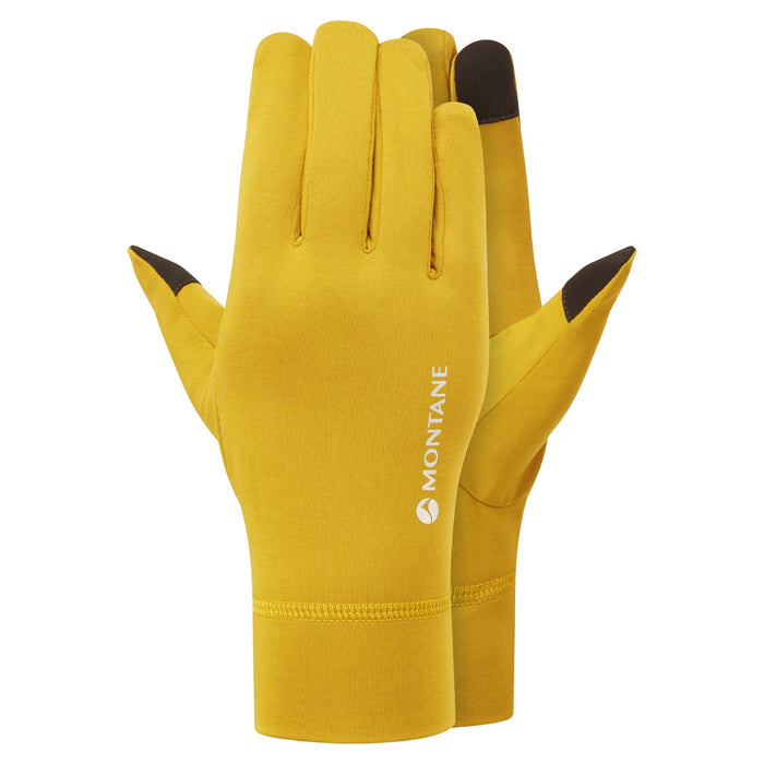 Guantes térmicos interiores Montane Dart XT en color Ginkgo Gold