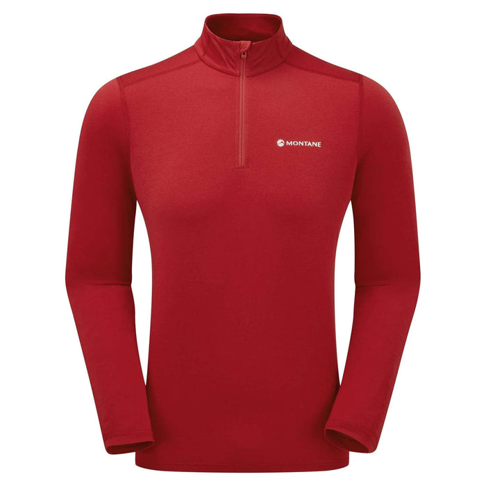 Camiseta térmica Montane Dart XT Zip Neck para hombre en color Acer Red