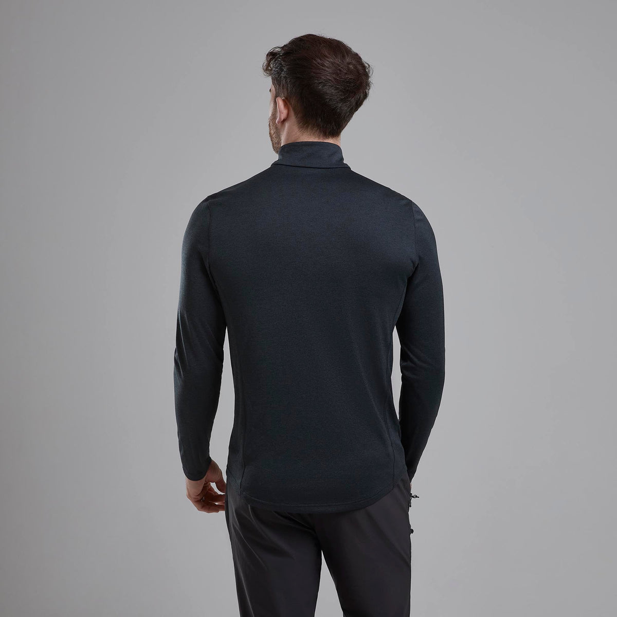 Montane Dart Zip Neck Black para hombre, vista posterior