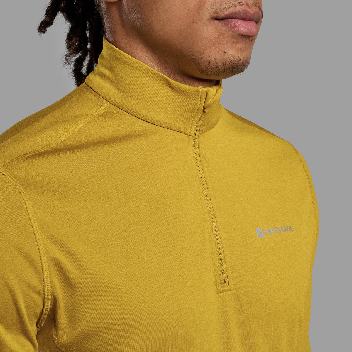 Montane Dart Zip Neck Ginkgo Gold para hombre, vista lateral