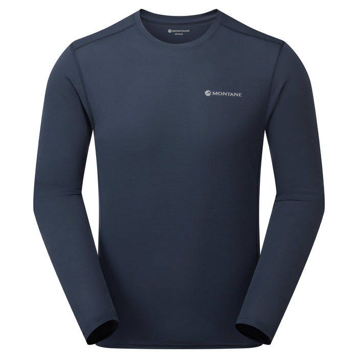 Dart Nano Long Sleeve T-Shirt para hombre en Eclipse Blue, vista frontal