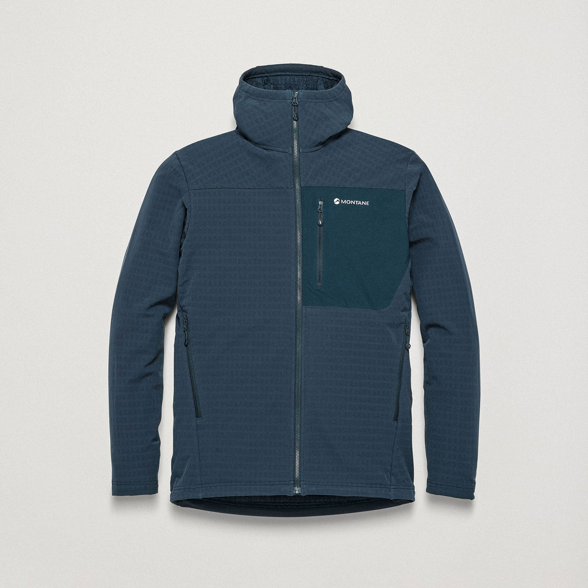 Dura Hooded Fleece Jacket Eclipse Blue para hombre, vista frontal