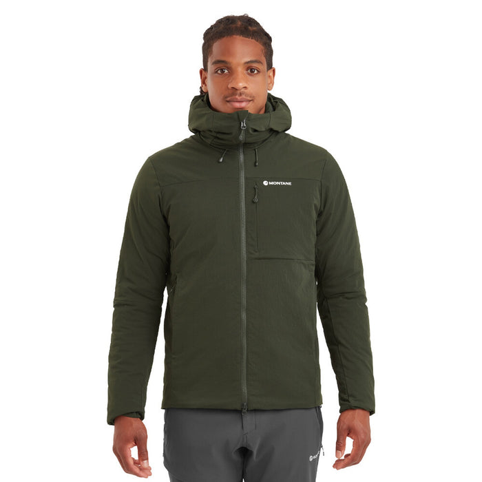 Fireball XT Hoodie para hombre en color Oak Green, vista frontal