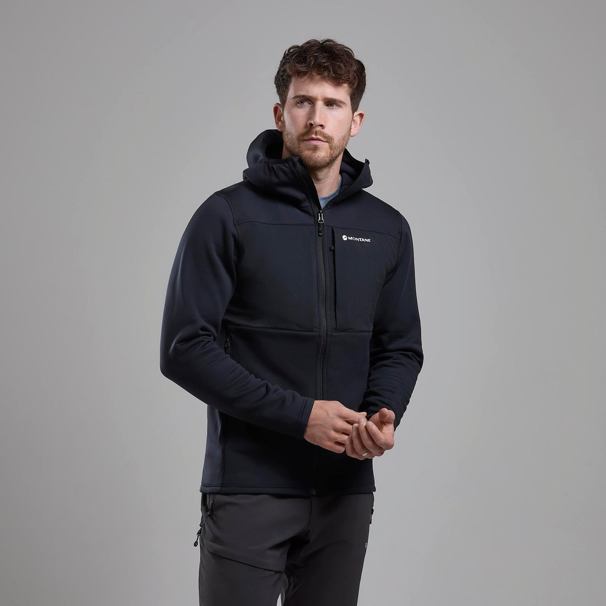 Fury XT Hooded Fleece Jacket para hombre en Black, vista frontal
