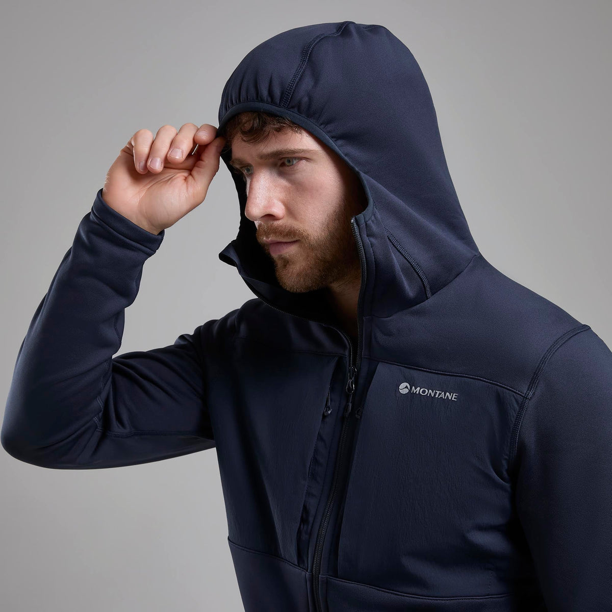 Fury XT Hooded Fleece Jacket para hombre en Eclipse Blue, vista lateral