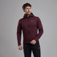 Fury Lite Hooded Fleece Jacket para hombre en Dark Garnet, vista alternativa 2