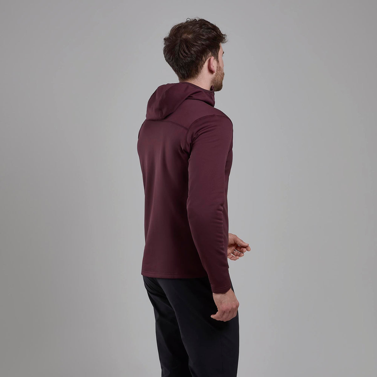 Fury Lite Hooded Fleece Jacket para hombre en Dark Garnet, vista alternativa 3