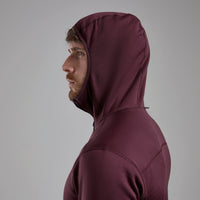 Fury Lite Hooded Fleece Jacket para hombre en Dark Garnet, vista alternativa 4