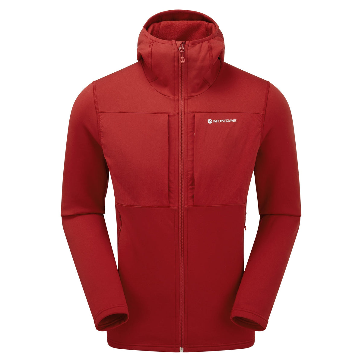 Fury XT Hooded Fleece Jacket para hombre en Acer Red, vista frontal