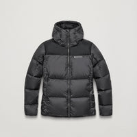 Glacium Hooded Down Jacket para hombre en Midnight Grey, vista frontal