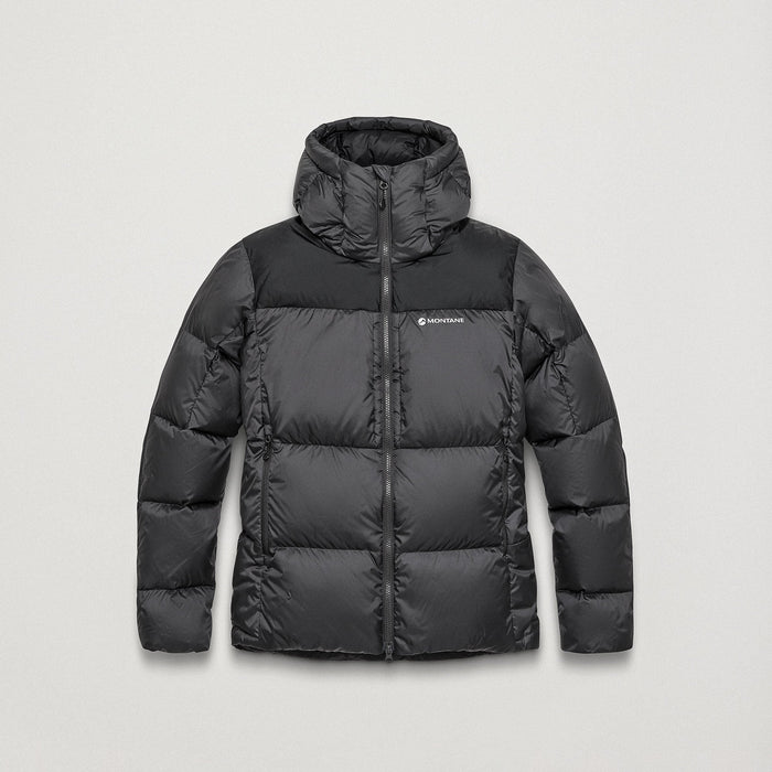 Glacium Hooded Down Jacket para hombre en Midnight Grey, vista frontal