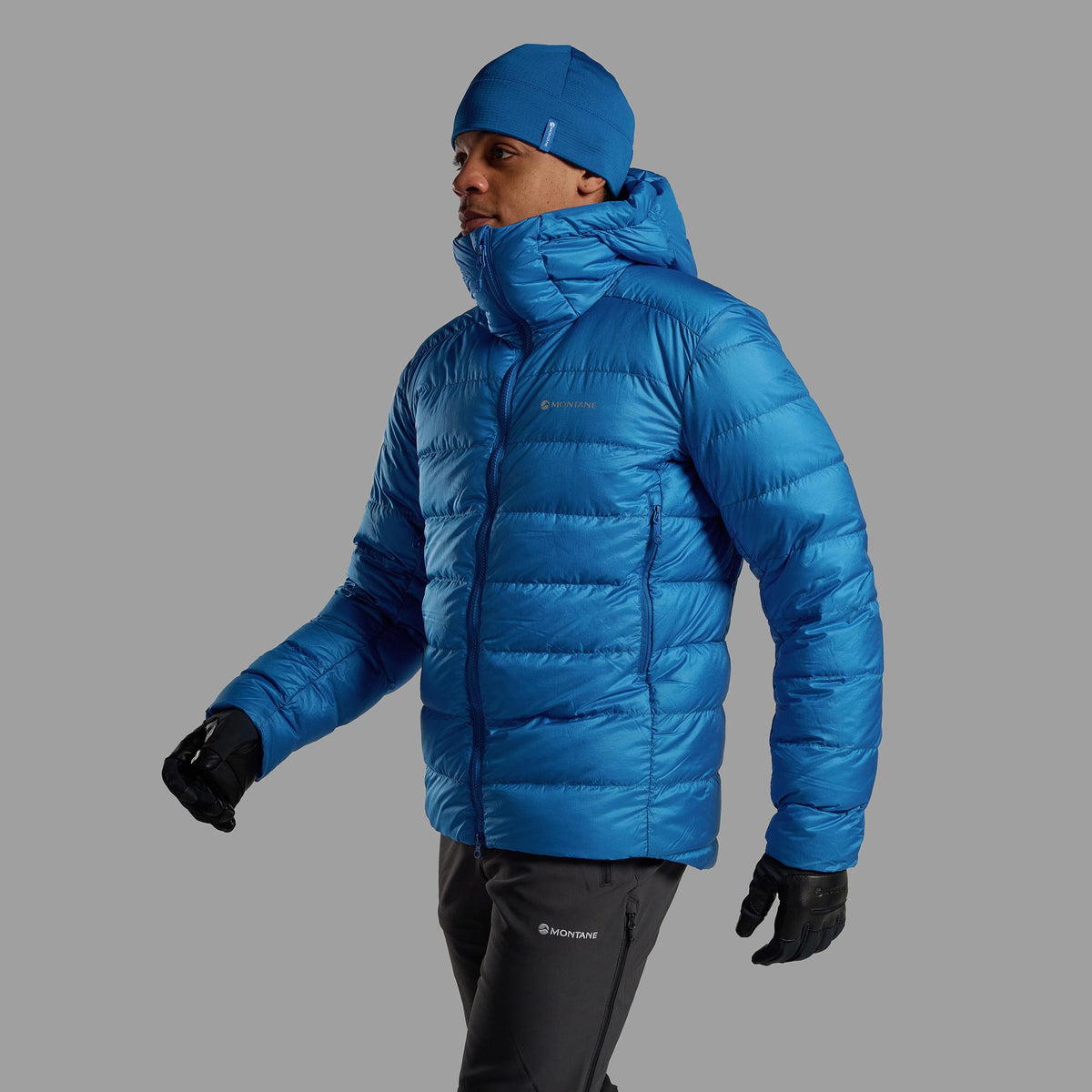 Chaqueta Kamen Neptune Blue para hombre en uso, vista frontal