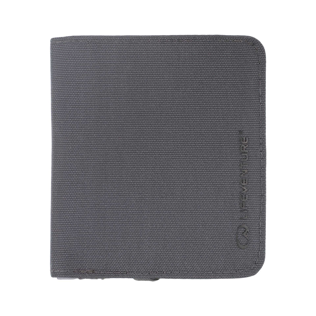 Cartera compacta RFID reciclada (Gris) — imagen oficial Lifeventure en alta resolución sobre fondo blanco