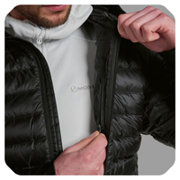 Anti-Freeze Hooded Down Jacket para hombre (Negro)