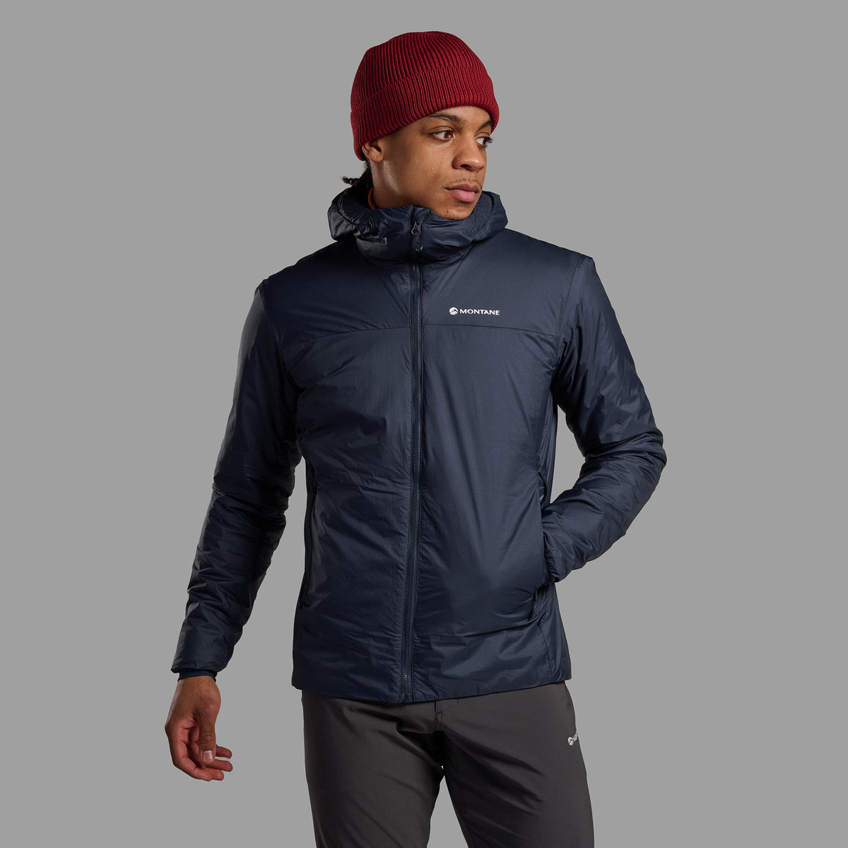 Montane Fortes Lite Hoodie para hombre en Eclipse Blue - vista frontal