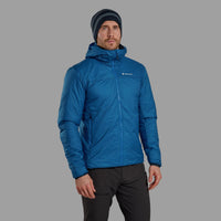 Montane Fortes Lite Hoodie para hombre en Neptune Blue - vista frontal