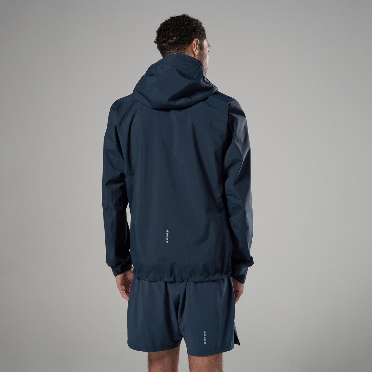 Chaqueta Minimus Lite impermeable Eclipse Blue para hombre, vista trasera