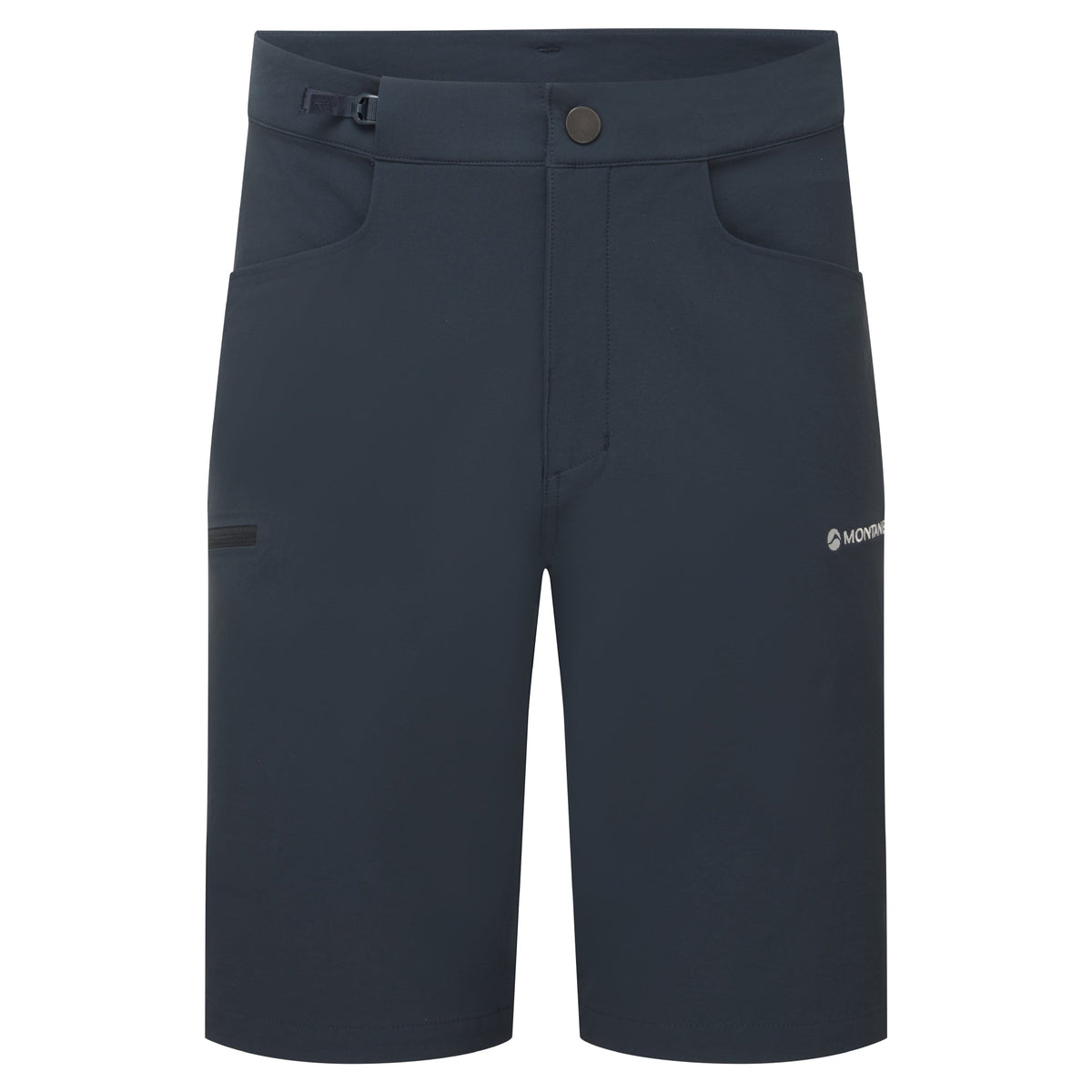 Pantalón corto Montane Mossa Softshell Eclipse Blue, vista frontal