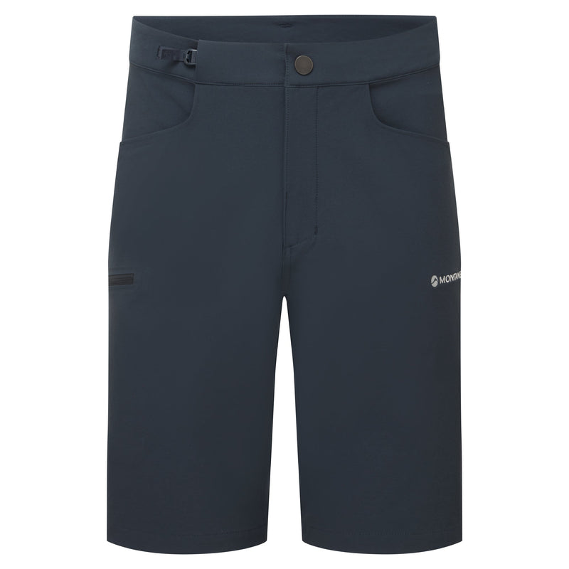 Pantalón corto Montane Mossa Softshell Eclipse Blue, vista frontal