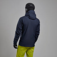 Chaqueta impermeable Niveus Lite Eclipse Blue para hombre, vista trasera