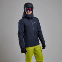 Chaqueta impermeable Niveus Lite Eclipse Blue para hombre con casco