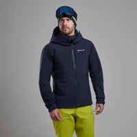 Nordes Hooded Softshell Jacket Eclipse Blue para hombre, vista frontal