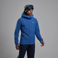 Nordes Hooded Softshell Jacket Neptune Blue para hombre, vista frontal